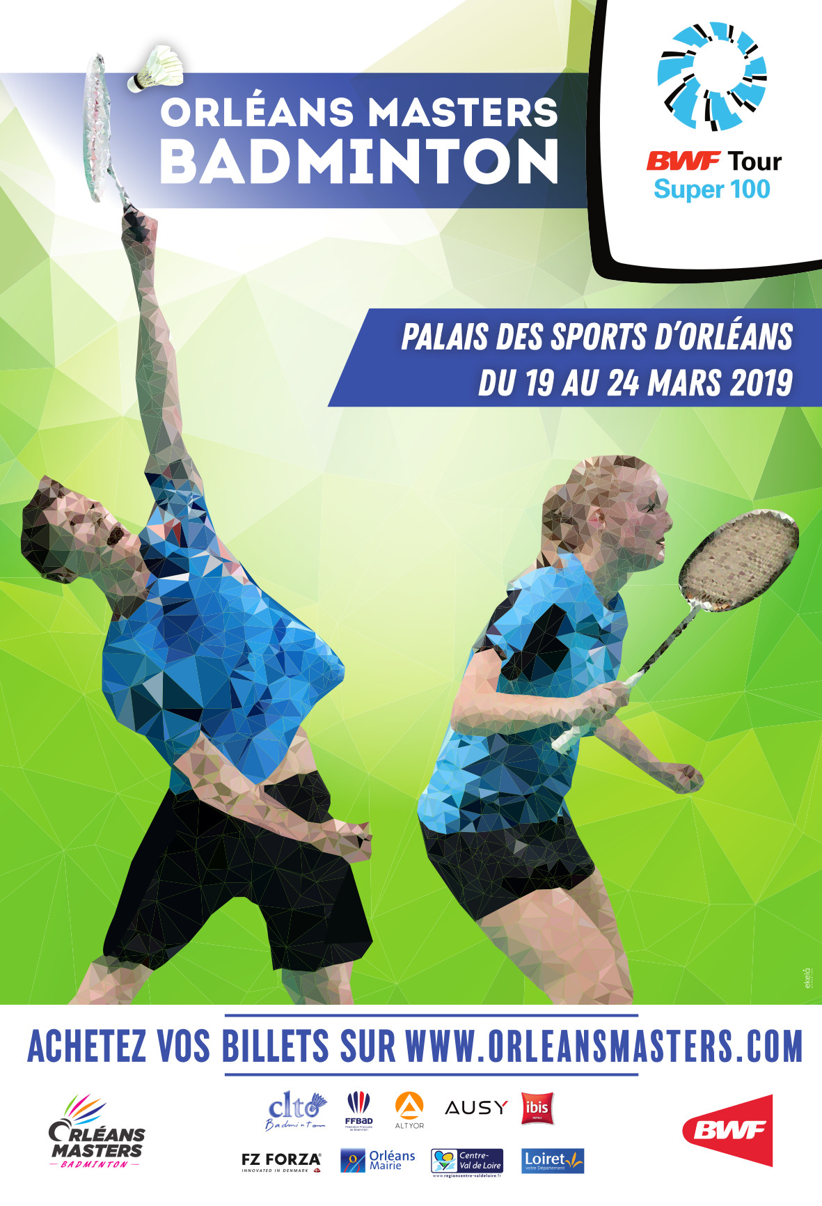 The new poster for the Orleans Masters 2019 Orléans Masters Badminton