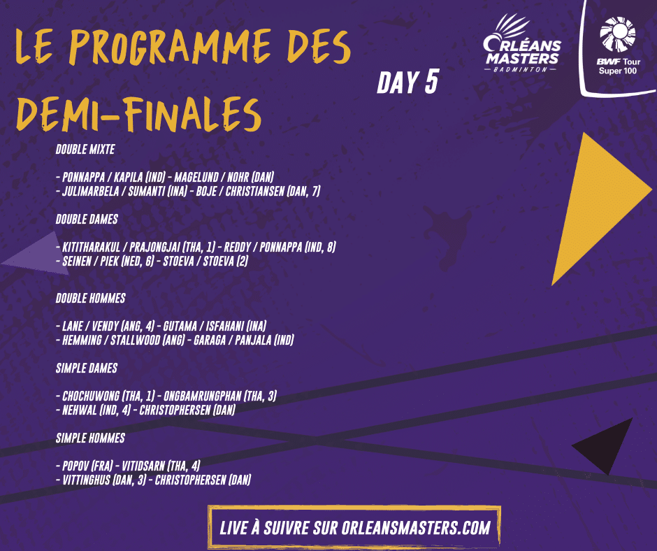 The program for the 2021 semi-finals