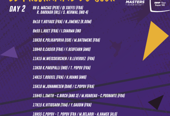 Orleans Masters 2021 Day 2 : The schedule of french players